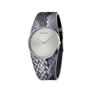 Montre Calvin Klein femme acier cuir gris
