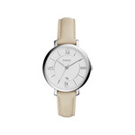 Montre Fossil femme acier bracelet cuir - vue 1