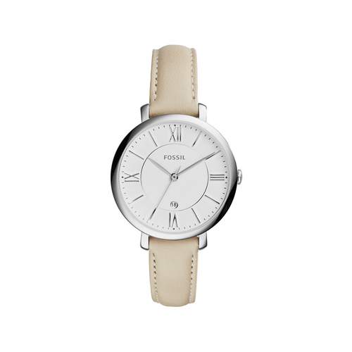 Montre Fossil femme acier bracelet cuir