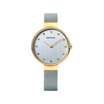 Montre Bering femme acier et acier doré jaune - vue 1