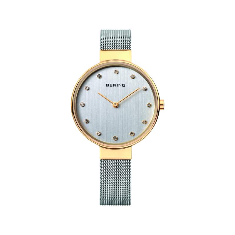 Montre Bering femme acier et acier doré jaune - vue 1