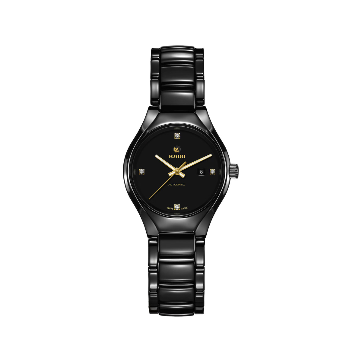 Montre Rado True femme automatique céramique noire