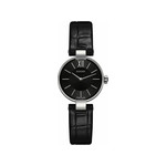 Montre Rado Coupole femme acier bracelet cuir noir - vue 1