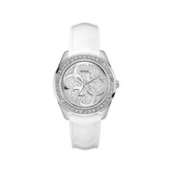 Montre Guess femme acier bracelet cuir