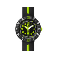 Montre Flik Flak garçon Green Ahead noir vert