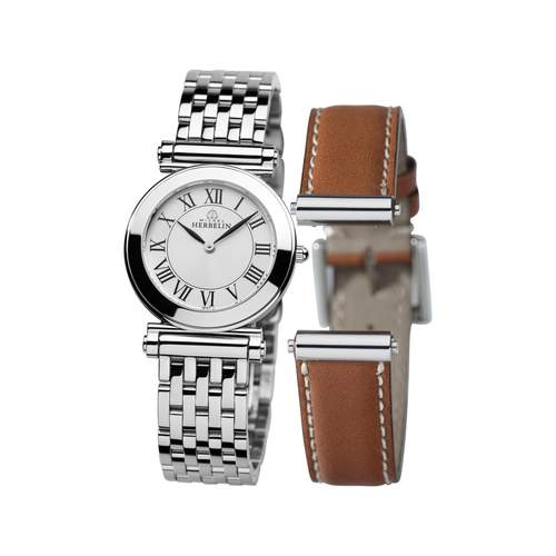 Coffret Herbelin femme acier et cuir