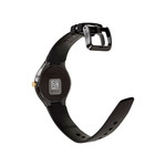 Montre Rado True Thinline femme céramique noire bracelet caoutchouc noir - vue 3