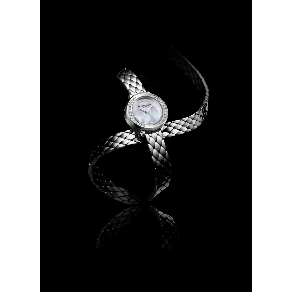 Montre Baume & Mercier Petite Promesse femme acier - vue D2