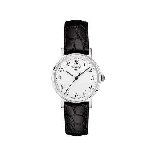 Tissot women's stainless steel watch with leather strap