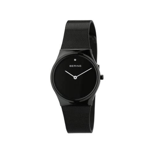 Montre Béring acier noir milanais