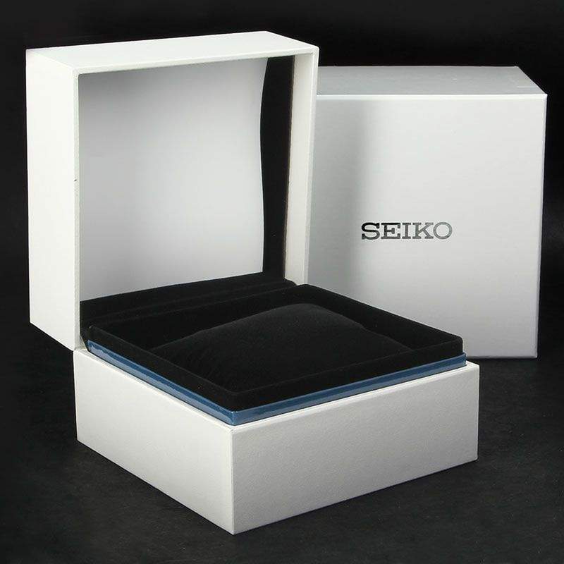 Montre Seiko femme cuir noir nacre diamant - vue E1