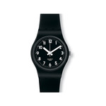 Swatch Lady Black Single dameshorloge van zwart siliconen - afbeelding 1
