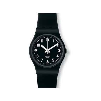 Montre Swatch Lady Black Single femme plastique silicone noir
