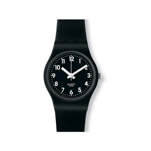 Montre Swatch Lady Black Single femme plastique silicone noir