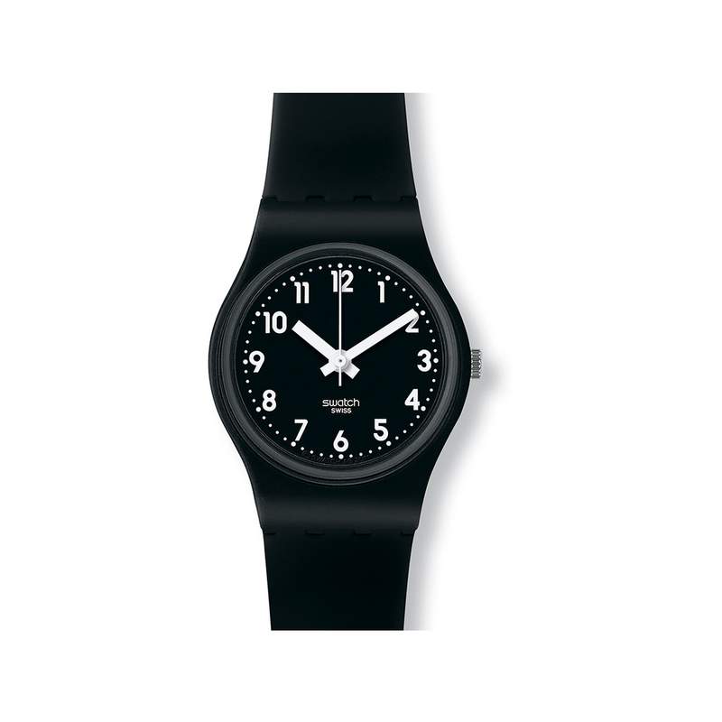 Montre Swatch Lady Black Single femme plastique silicone noir - vue 1
