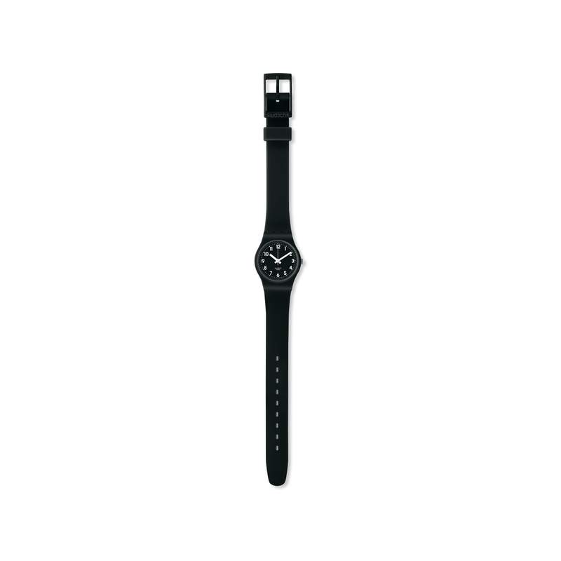 Montre Swatch Lady Black Single femme plastique silicone noir - vue 2