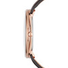 Montre Skagen Gitte femme acier doré rose bracelet cuir gris - vue V3