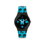 Montre Swatch mixte plastique silicone bleu - vue 1