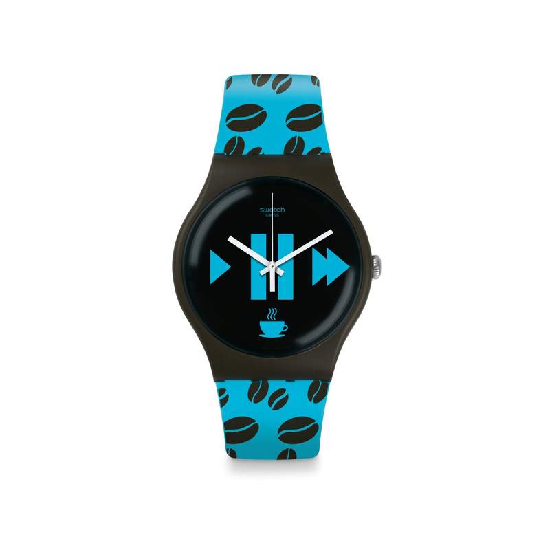 Montre Swatch mixte plastique silicone bleu - vue 1