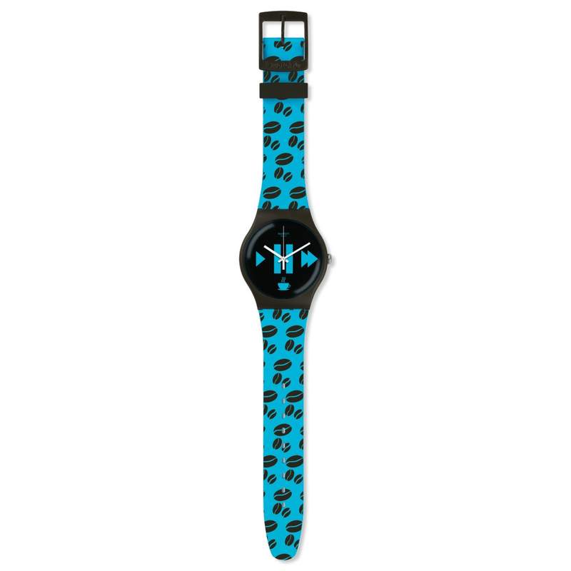 Montre Swatch mixte plastique silicone bleu - vue D1