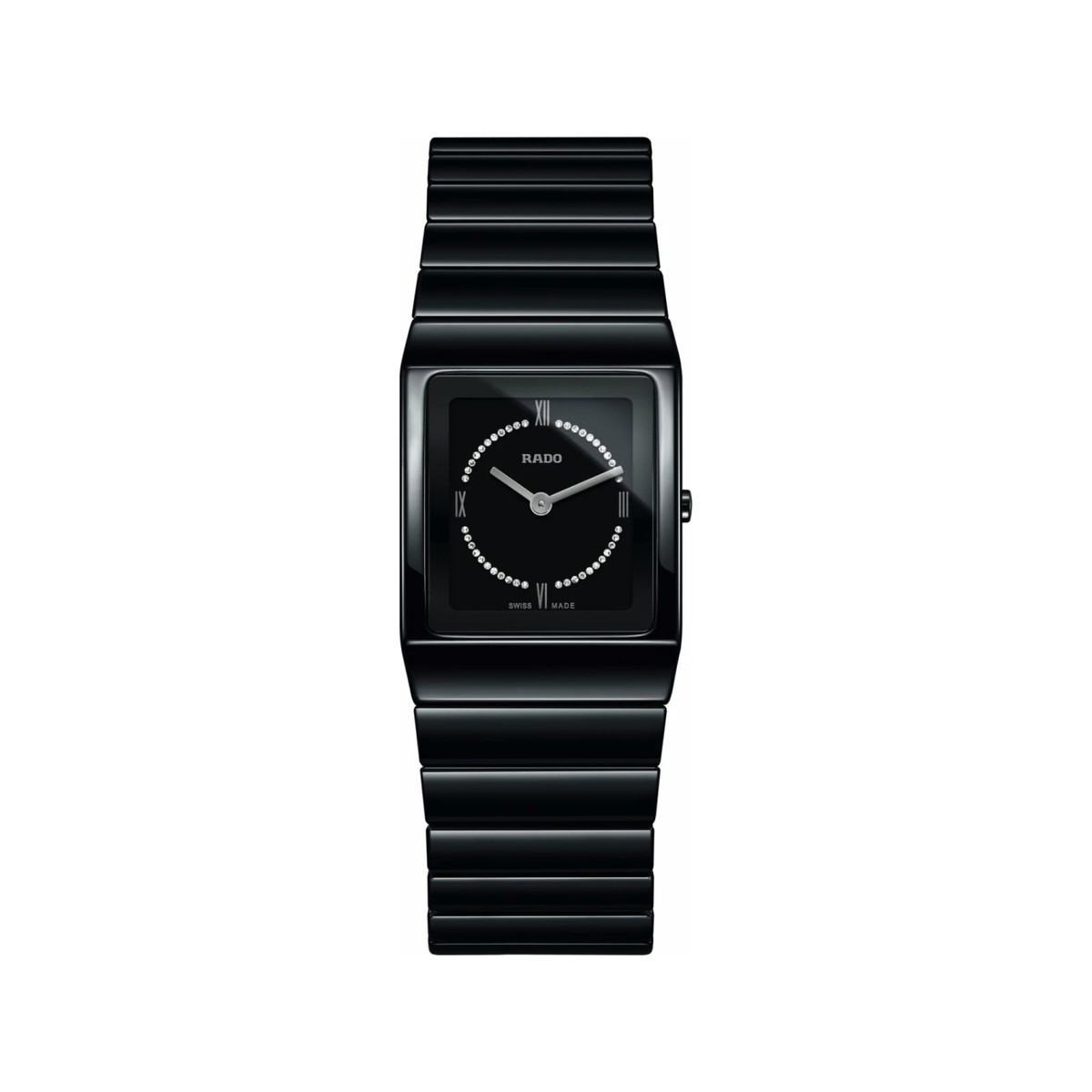 Montre Rado femme céramique noire diamants