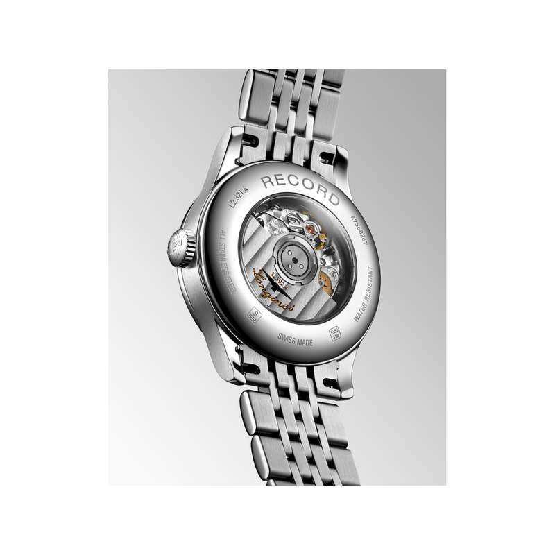 Montre longines record tradition horlogère automatique acier - vue 3
