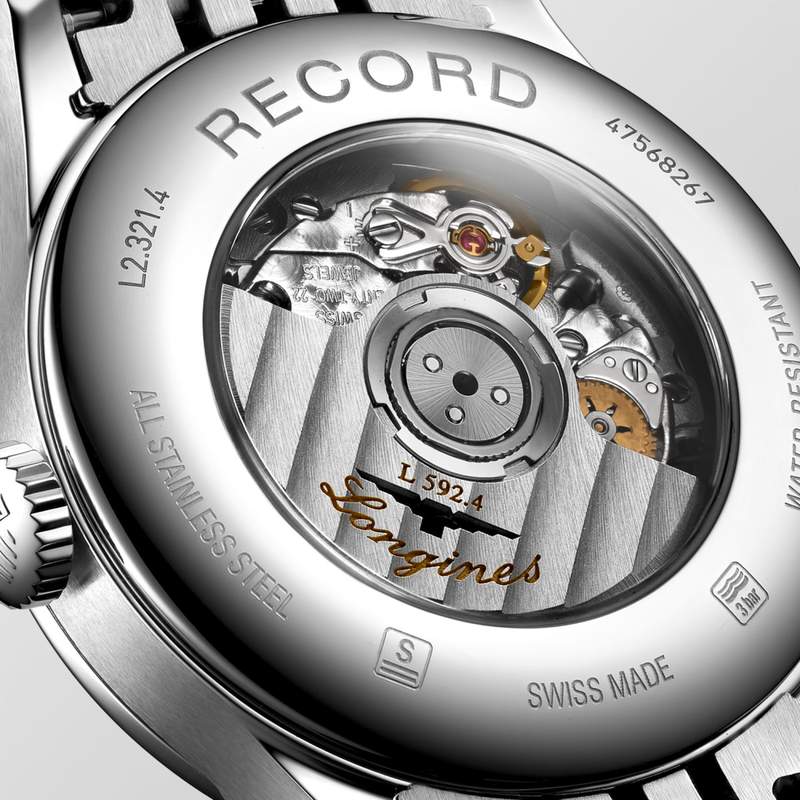 Montre longines record tradition horlogère automatique acier - vue D2