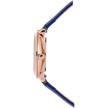 Montre Pierre Lannier femme acier rose cuir bleu