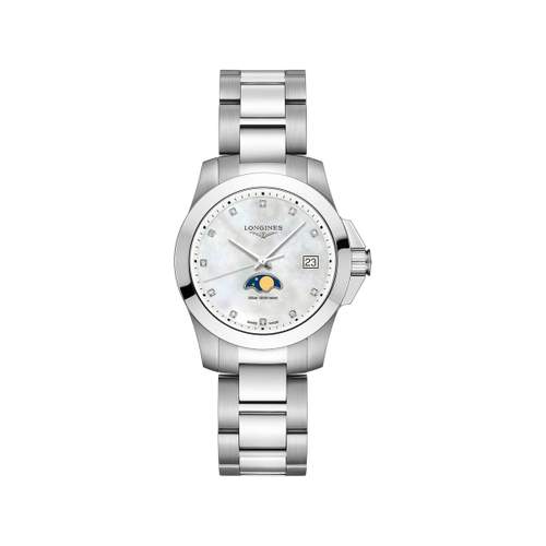 Longines Women's Steel and Diamond Watch