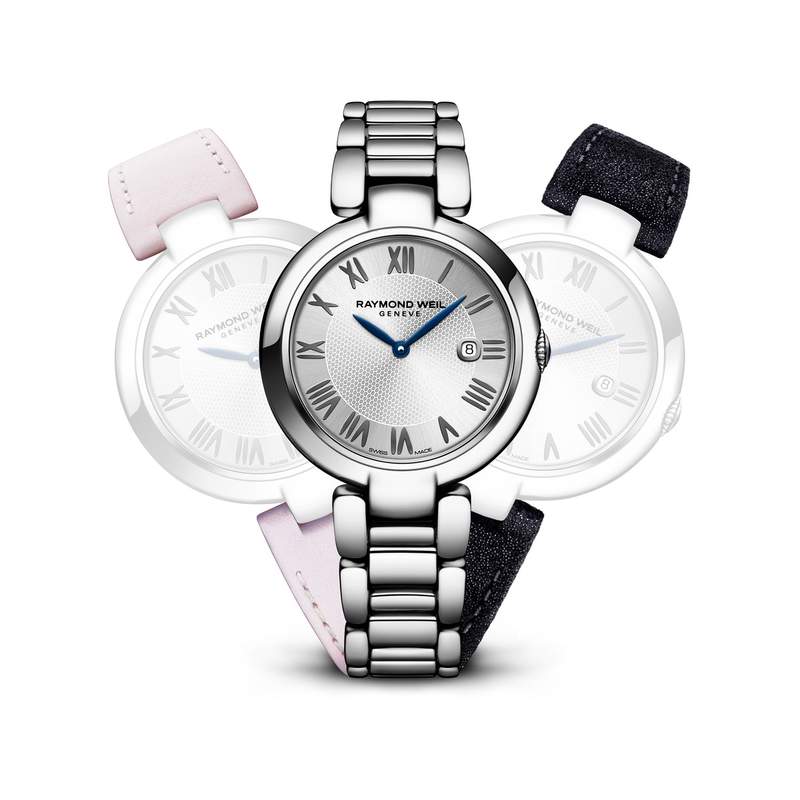 Montre Raymond Weil Shine femme acier cuir - vue 1