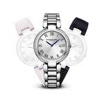 Montre Raymond Weil Shine femme acier cuir diamant - vue 1