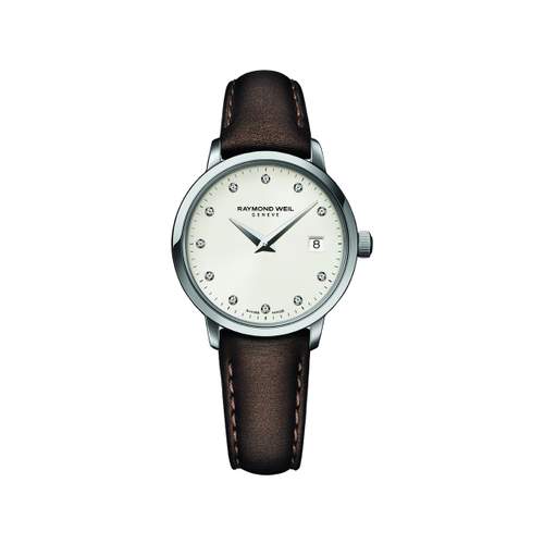 Montre Raymond Weil Tango femme acier satin marron