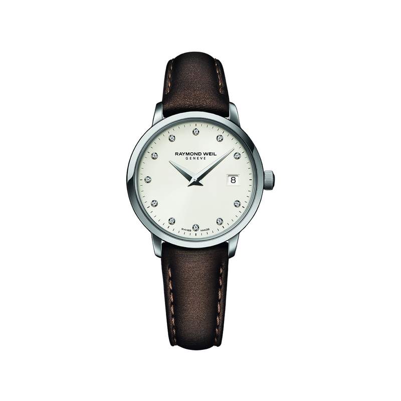 Montre Raymond Weil Tango femme acier satin marron - vue 1