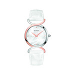Montre Balmain femme acier rose cuir blanc - vue 1