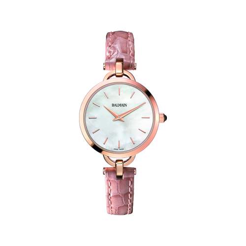 Montre Balmain femme acier rose cuir rose