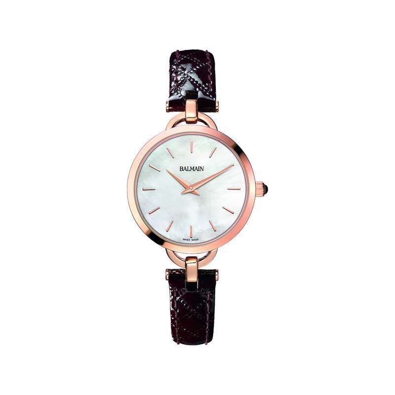 Montre Balmain femme acier rose cuir - vue 1