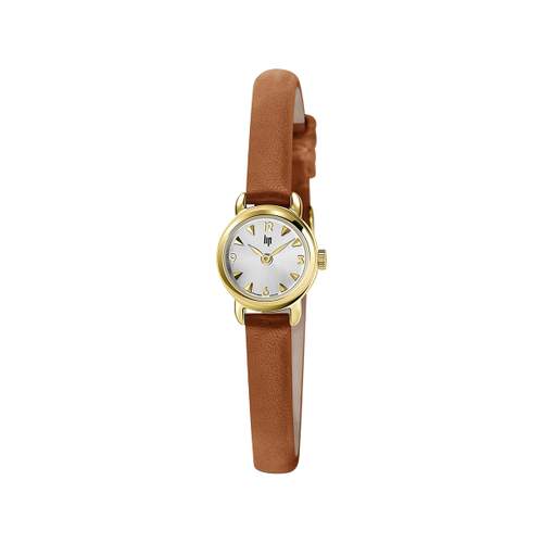 Montre Lip femme acier cuir marron