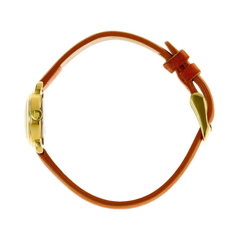 Montre Lip femme acier cuir marron - vue 2