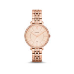 Montre Fossil femme acier doré rose cristaux - vue 1