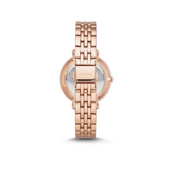 Fossil women's watch steel gold pink crystals