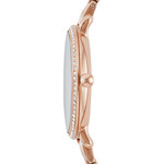 Montre Fossil femme acier doré rose cristaux - vue 3
