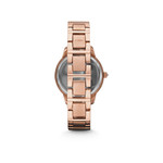 Montre Fossil femme acier doré rose cristaux - vue 2