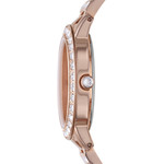 Montre Fossil femme acier doré rose cristaux - vue 3