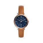 Montre Fossil femme acier cuir marron - vue 1