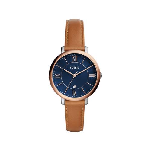Montre Fossil femme acier cuir marron
