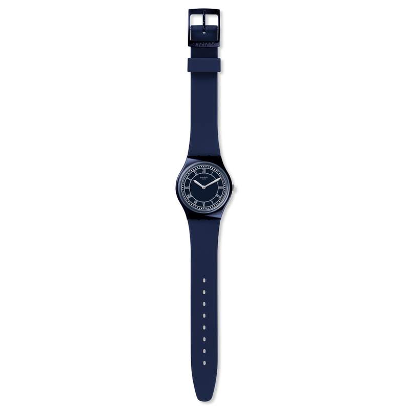 Montre Swatch mixte plastique bleu - vue D1