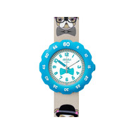 Montre Flik Flak mixte Chapeau Melon gris