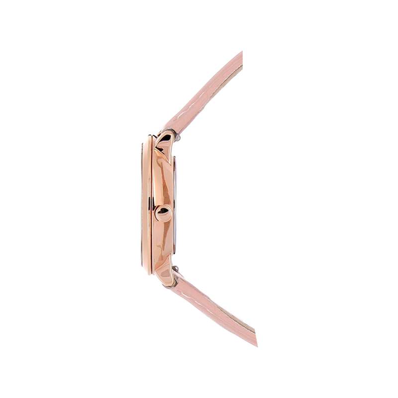 Montre Pierre Lannier femme acier rose cuir rose - vue 2