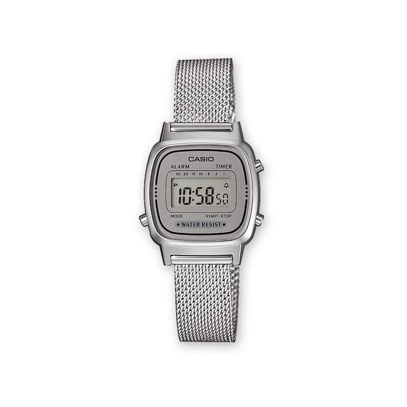 Montre Casio femme digitale métal milanais - vue 1