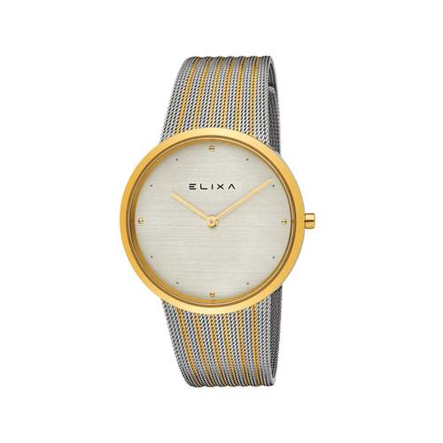 Montre Elixa femme acier milanais bicolore